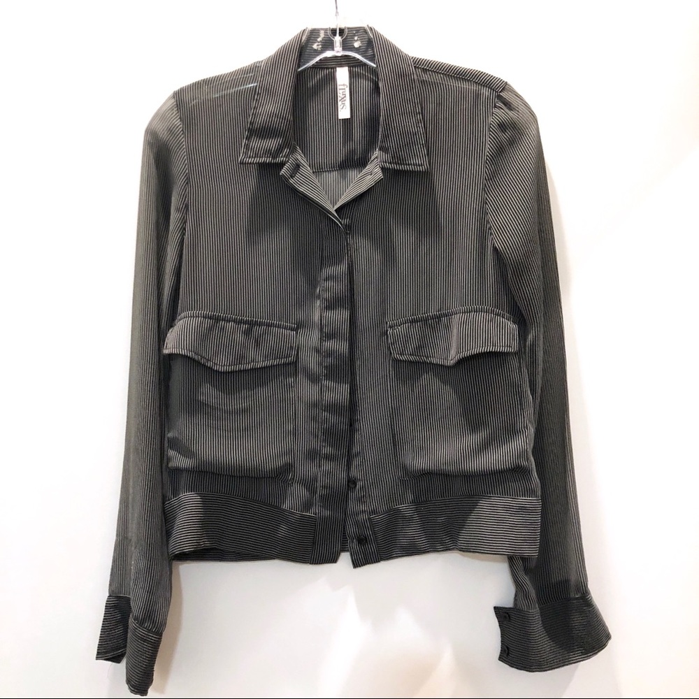 FLUXUS / sheer stripe shirts